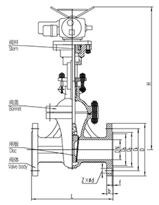 API hard seal electric gate valve