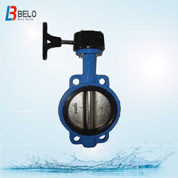 center line wafer butterfly valve with gear box