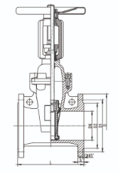 DIN F5 soft seal rising stem gate valve