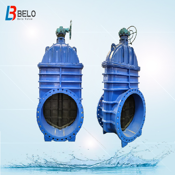 Ductile cast iron 450 DN1200 PN16 resilient seat non rising stem gate valves-Belo Valve