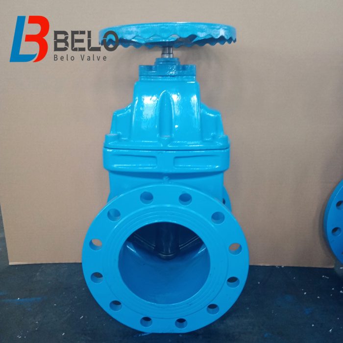 GB/DIN 3352/DINf4 ductile cast iron resilient seated soft sealing non rising stem gate valve-Belo Valve