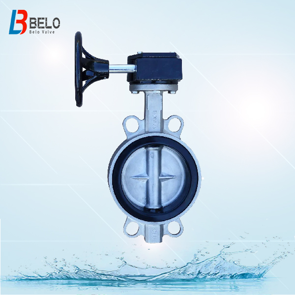 Stainless steel center line wafer butterfly valve