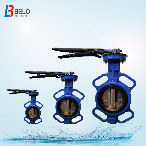 center line wafer type soft seal ductile cast iron butterfly valve-Belo Valve