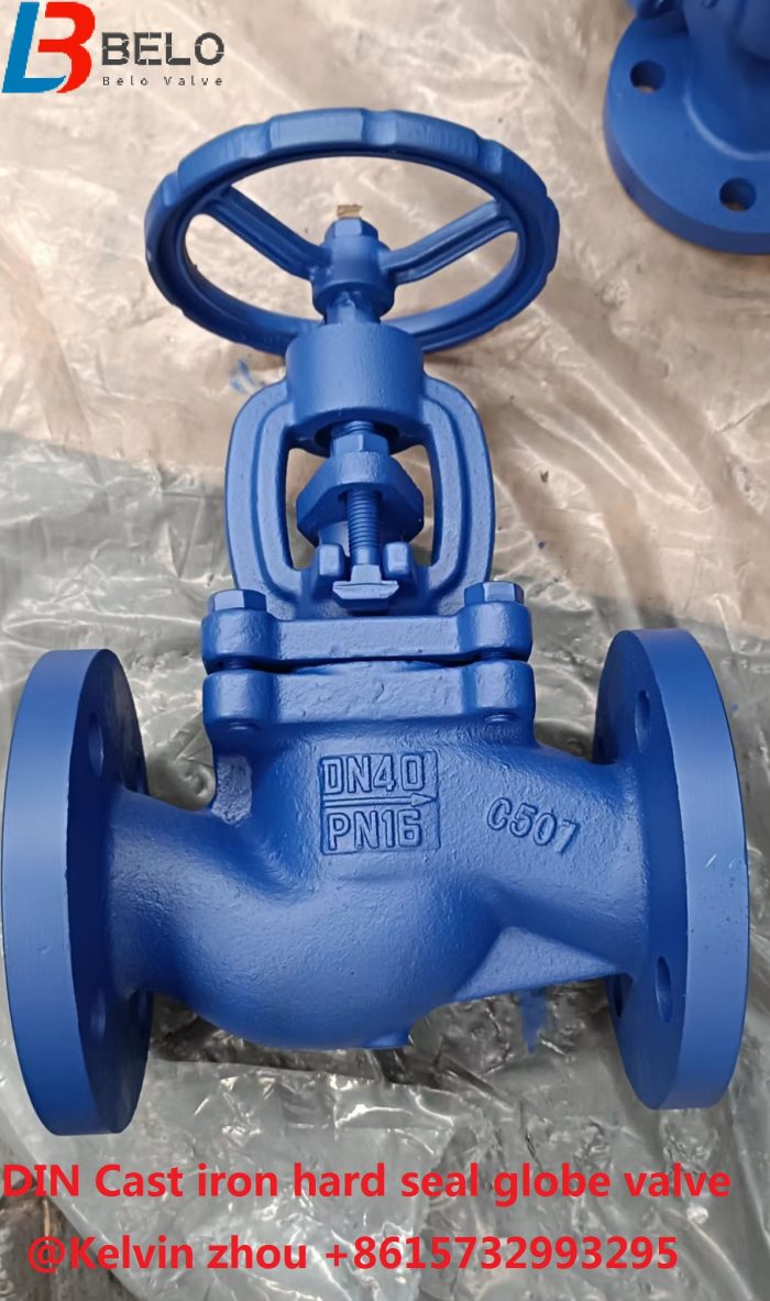 DN40-PN16 DIN cast iron flange globe valve-Belo Valve