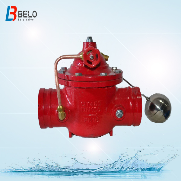 Grooved remote float ball valve