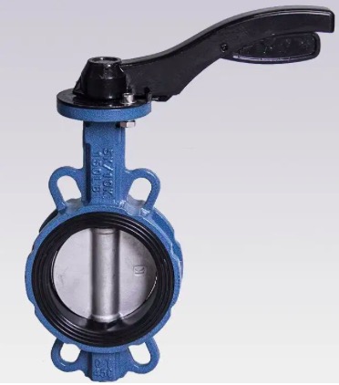 Manual lever butterfly valve no pins on disc