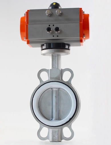 Pneumatic stainless steel PTFE seated wafer butterfly valve-Belo Valve