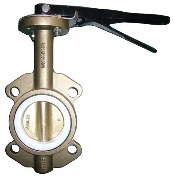 lever handle soft seal wafer type butterfly valve PTFE seat-Belo Valve