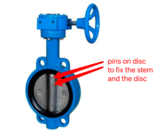 low temperature worm gear wafer rubber seated butterfly valve with pins on disc-Belo Valve