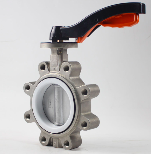 manual lever handle stainless steel PTFE lined wafer lug type butterfly valve-Belo Valve
