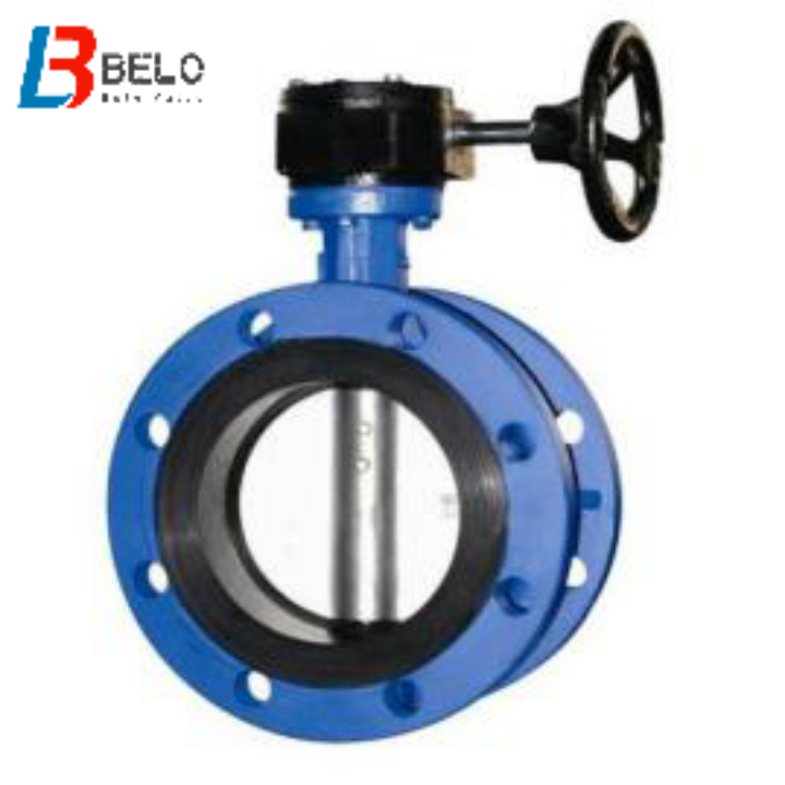 rubber lined soft seal flange butterfly valve-Belo Valve