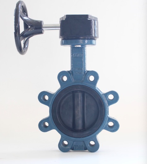 worm gear resilient seated lug type concentric butterfly valve rubber lined-Belo Valve