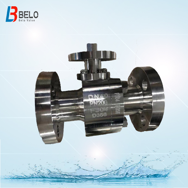 DN40 PN200 API forged stainless steel flange high pressure ball valve-Belo Valve