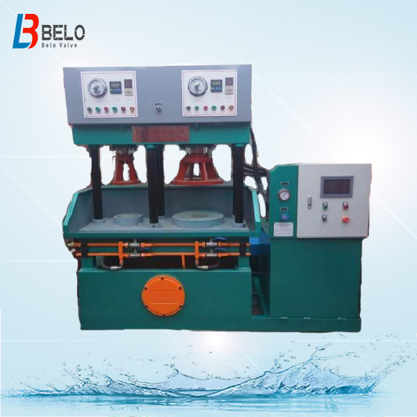 Double working tables pressure testing machine for wafer and flange butterfly valves DN50-DN300-Belo Valve