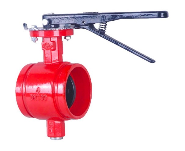 Manual lever grooved fire fighting butterfly valve-Belo Valve