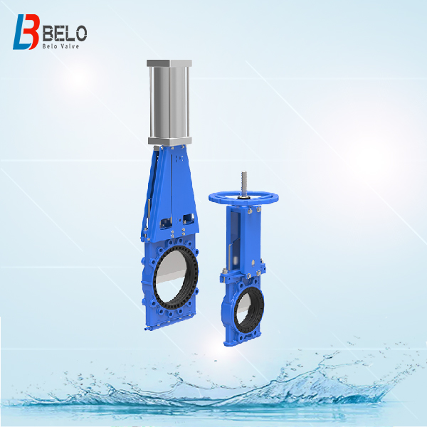 self sealing bidirectional seal wafer knife type gate valve-Belo Valve