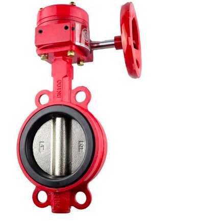 Worm gear operated wafer type fire fighting butterfly valve-Belo Valve