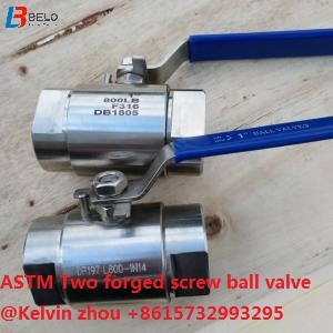two piece forged stainless steel ball valve
