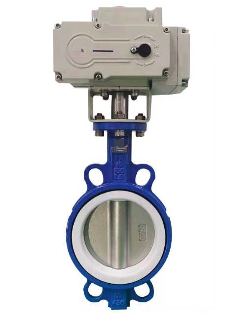 Electric actuated concentric wafer type PTFE lined butterfly valve-Belo Valve