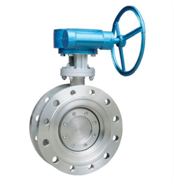 How D343W-16P stainless steel triple eccentric metal seal flange butterfly valve looks like-Belo Valve