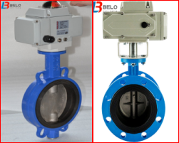 How the electric wafer butterfly valve and electric flange butterfly valve look like-Belo Valve