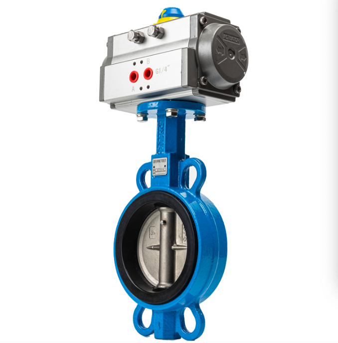 Pneumatic concentric wafer soft seal butterfly valve-Belo Valve