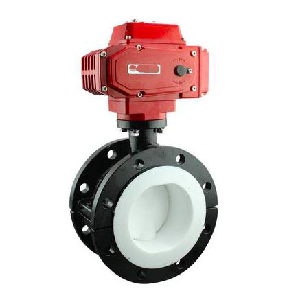 electric operated PTFE seated concentric flange butterfly valve-Belo Valve