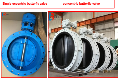 single eccentric butterfly valve VS concentric butterfly valve-Belo Valve