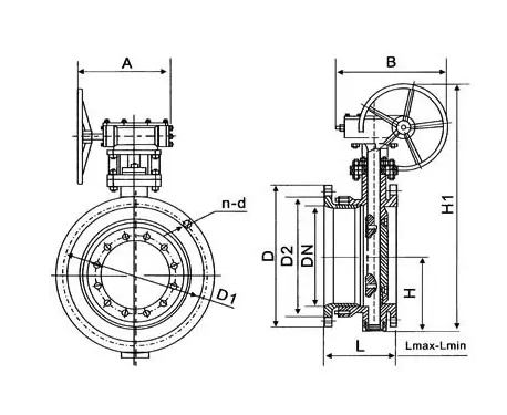 structure drawing for telescopic butterfly valve-Belo Valve