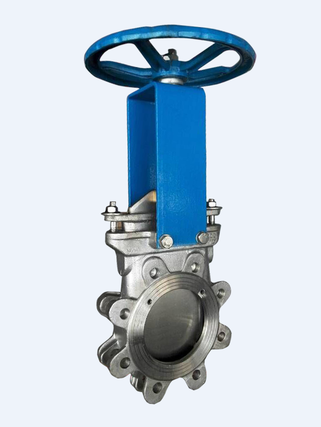 wafer lugged soft sealing stainless steel knife gate valve-DN200-PN10-Belo Valve