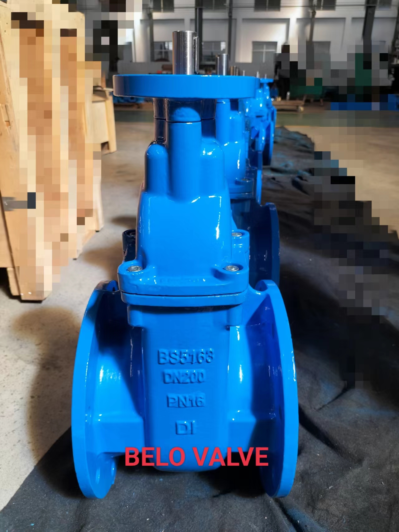 BS5163 ductile iron DN200 PN16 non rising stem metal to metal seated flanged gate valve-Belo Valve