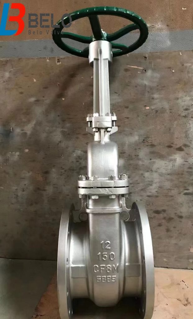 ANSI 12inch 150Lb stainless steel CF8M metal sealed flange gate valve-Belo Valve