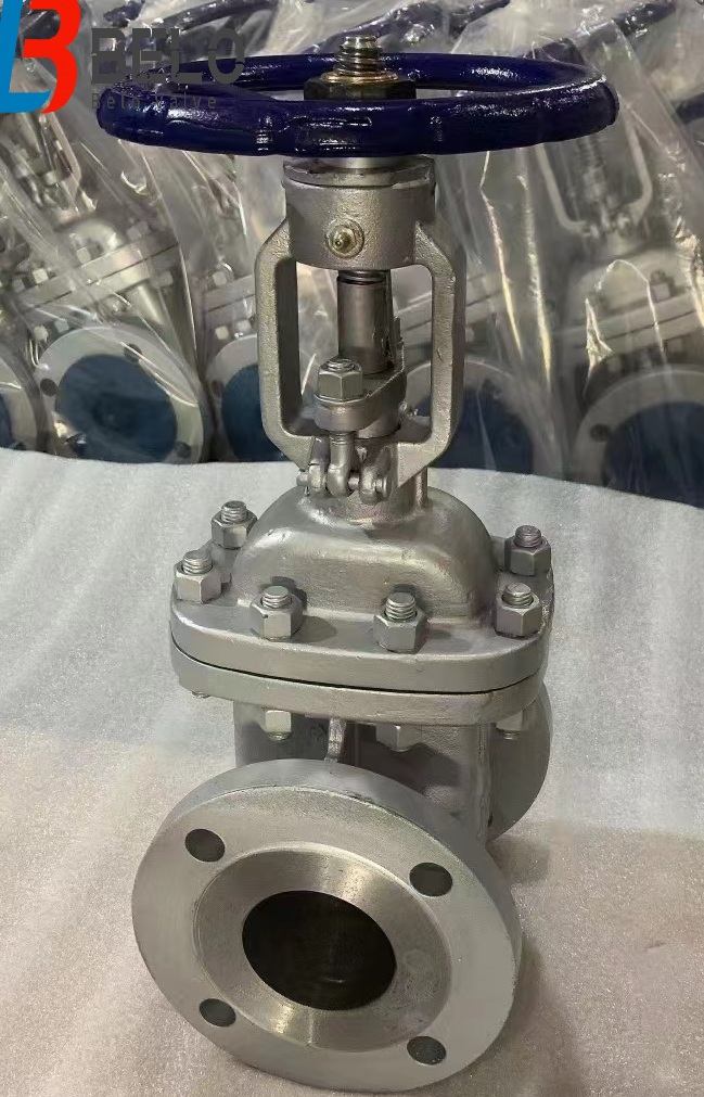 ANSI 4 150Lb stainless steel metal sealing flange gate valve-Belo Valve