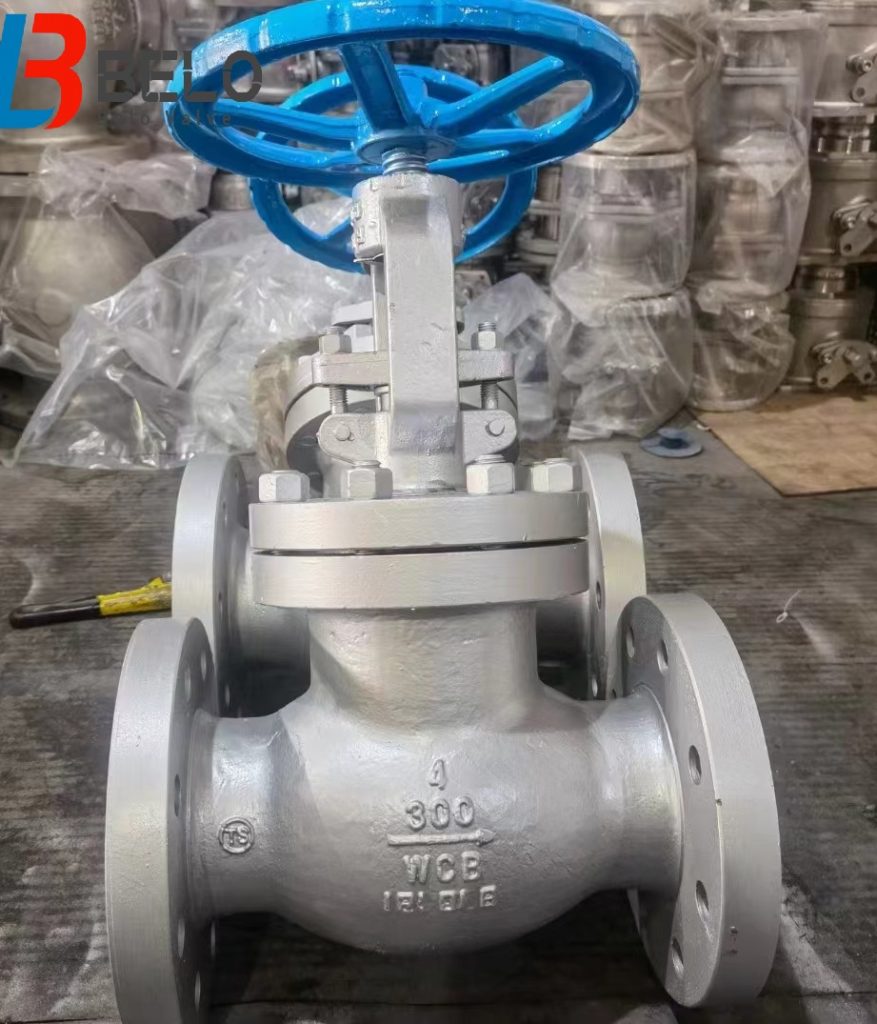 ANSI 4 300Lb cast steel WCB hard sealing flange gate valve