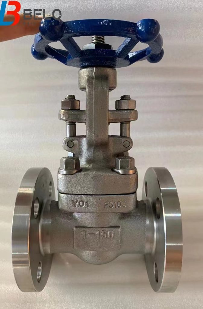 API forged stainless steel （F304) metal sealed flange gate valve-1inch -150Lb-Belo Valve