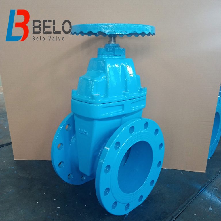 DIN F4 ductile iron resilient seated EPDM lined flange gate valve OEM Factory