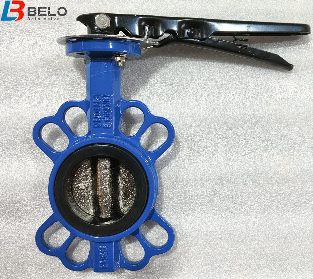 manual handle lever operated concentric wafer butterfly valve-Belo Valve