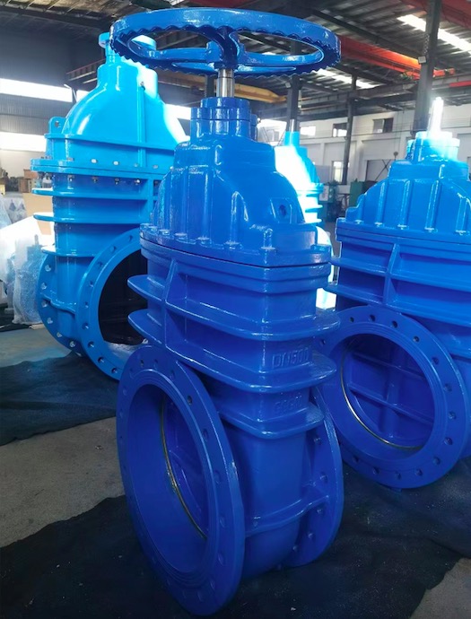 Large diameter PN16 ductile iron F4 metal to metal seated NRS flanged gate valve hand wheel operated-Belo Valve