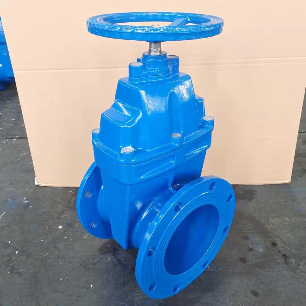 DIN 3352 F4 EPDM lined resilient seated non rising stem flange gate valve hand wheel operated-Belo Valve